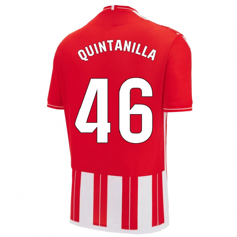Danxen Homme Maillot Rubén Quintanilla #46 Rouge Blanc Tenues Domicile 2025/26 T-Shirt