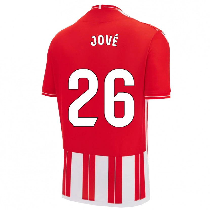 Danxen Homme Maillot Ian Jové #26 Rouge Blanc Tenues Domicile 2025/26 T-Shirt