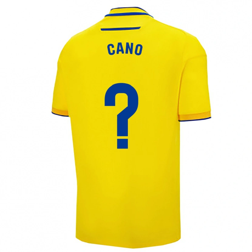 Danxen Homme Maillot Rubén Cano #0 Jaune Marine Tenues Domicile 2025/26 T-Shirt