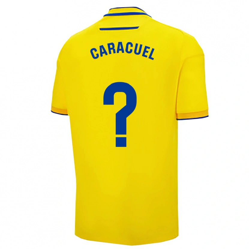 Danxen Homme Maillot Toni Caracuel #0 Jaune Marine Tenues Domicile 2025/26 T-Shirt