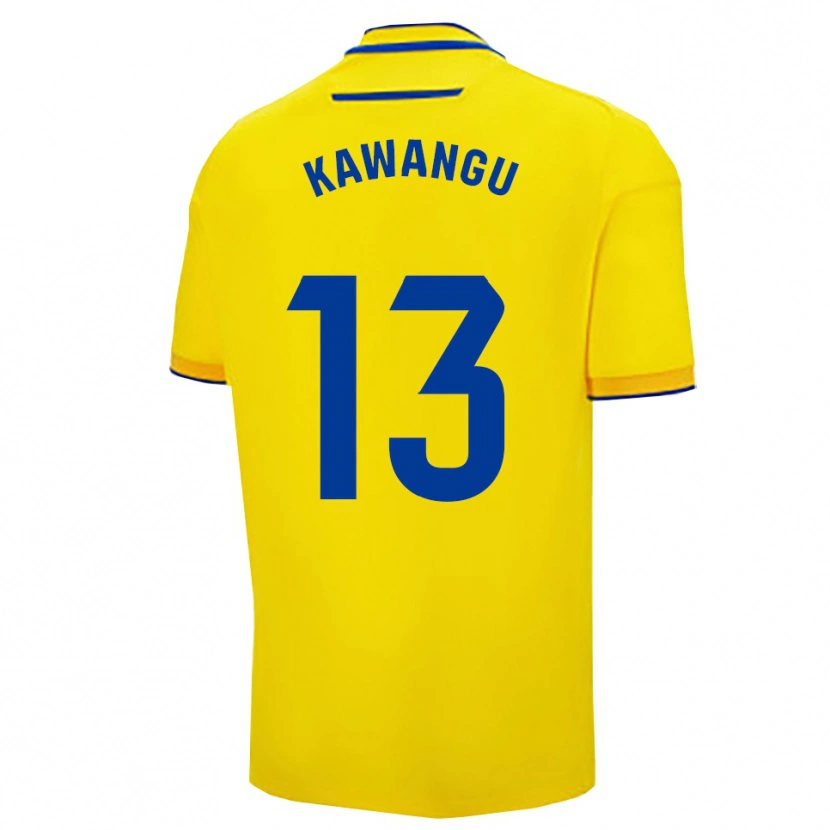Danxen Homme Maillot Mbemba Kawangu #13 Jaune Marine Tenues Domicile 2025/26 T-Shirt