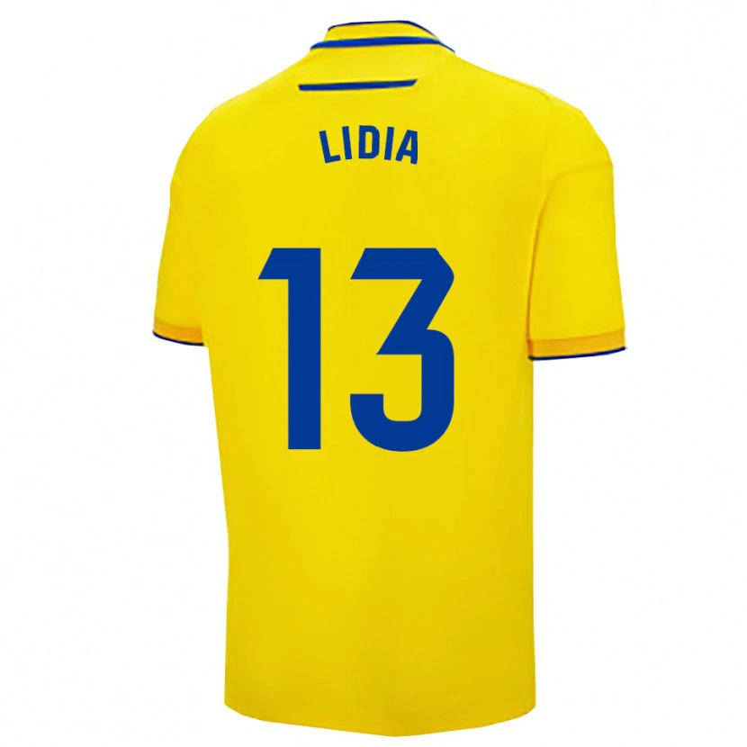 Danxen Homme Maillot Lidia Rincón García #13 Jaune Marine Tenues Domicile 2025/26 T-Shirt