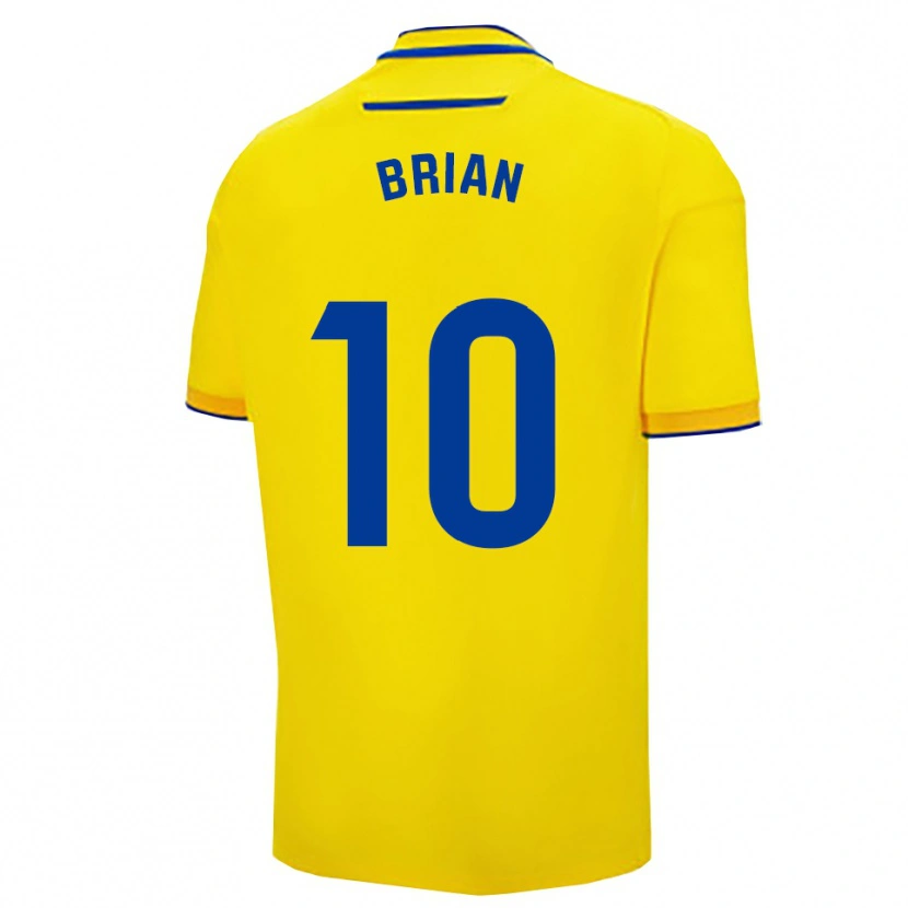 Danxen Homme Maillot Brian Ocampo #10 Jaune Marine Tenues Domicile 2025/26 T-Shirt