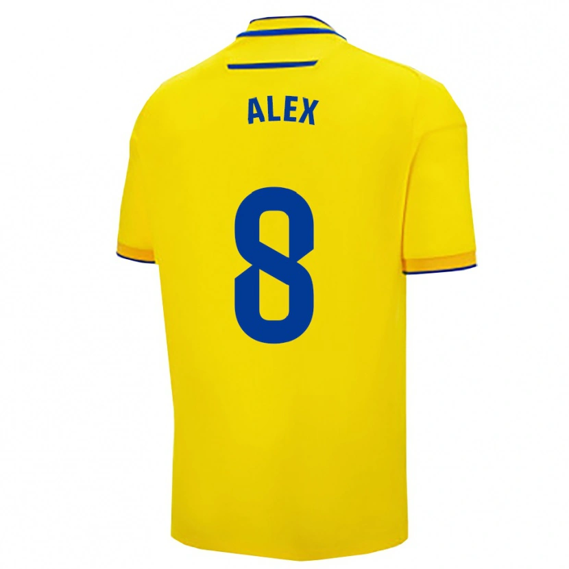 Danxen Homme Maillot Álex Fernández #8 Jaune Marine Tenues Domicile 2025/26 T-Shirt
