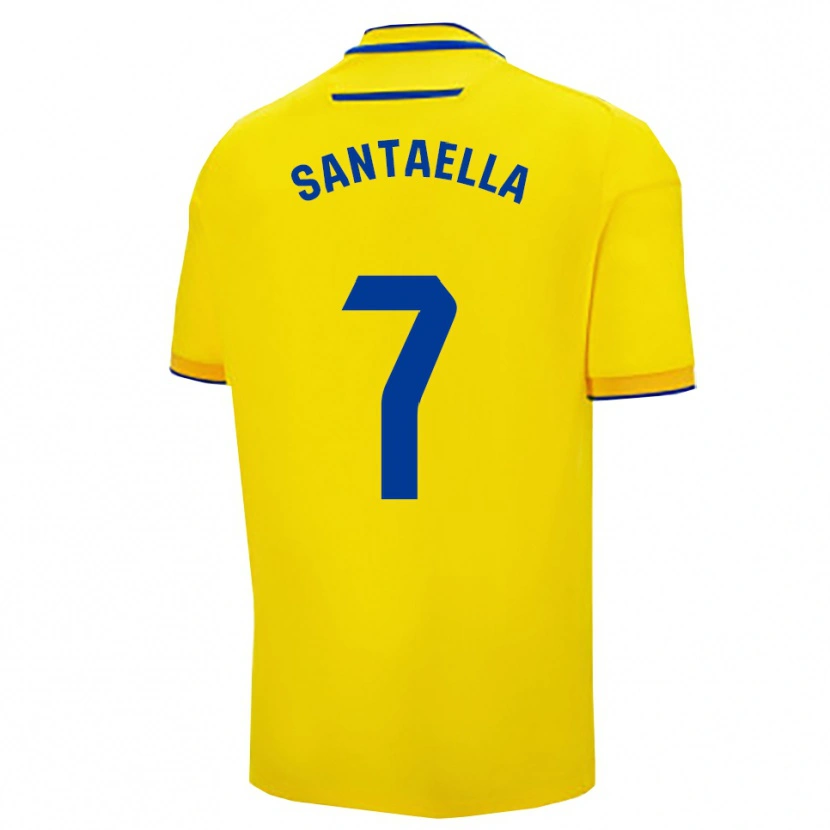 Danxen Homme Maillot Natalia Santaella Picón #7 Jaune Marine Tenues Domicile 2025/26 T-Shirt