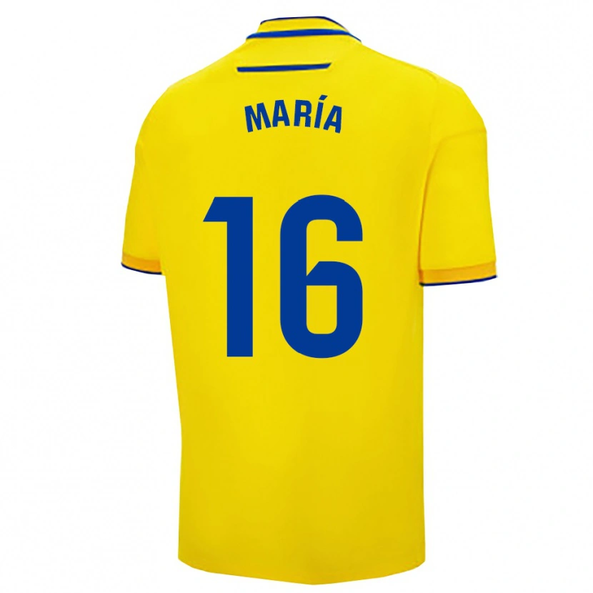 Danxen Homme Maillot María Llorente #16 Jaune Marine Tenues Domicile 2025/26 T-Shirt