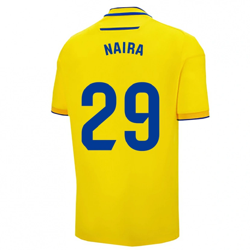 Danxen Homme Maillot Naira Aguilar Acedo #29 Jaune Marine Tenues Domicile 2025/26 T-Shirt