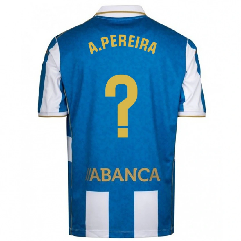 Danxen Homme Maillot Alejandro Pereira #0 Blanc Bleu Tenues Domicile 2025/26 T-Shirt