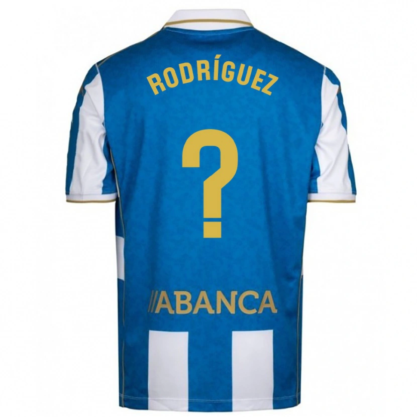 Danxen Homme Maillot Carlos Rodríguez #0 Blanc Bleu Tenues Domicile 2025/26 T-Shirt