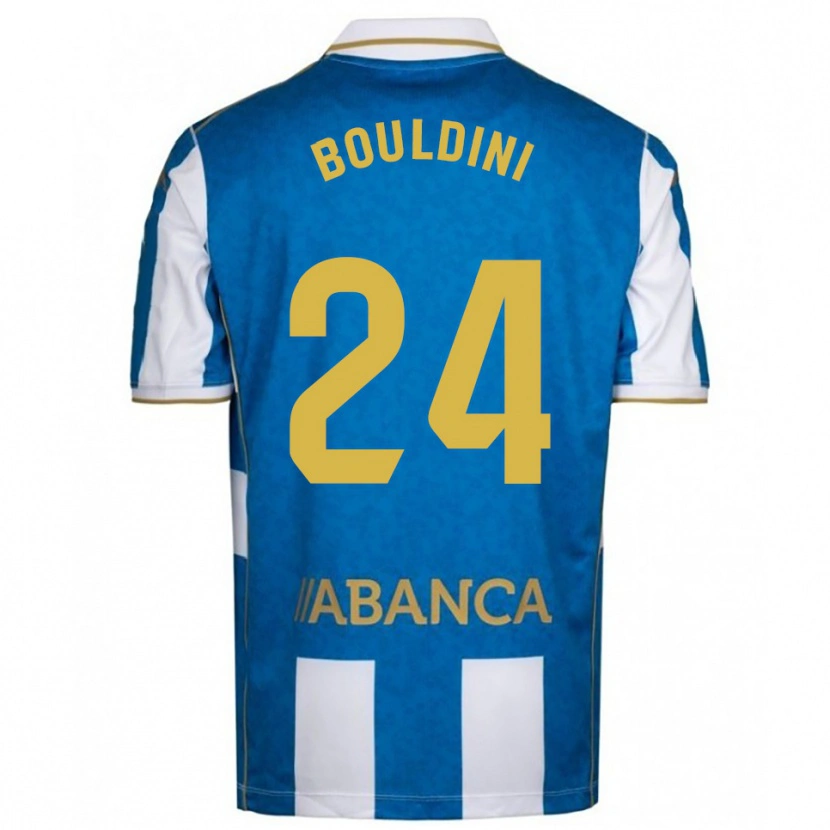 Danxen Homme Maillot Mohamed Bouldini #24 Blanc Bleu Tenues Domicile 2025/26 T-Shirt