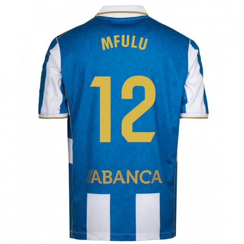 Danxen Homme Maillot Nuke Mfulu #12 Blanc Bleu Tenues Domicile 2025/26 T-Shirt