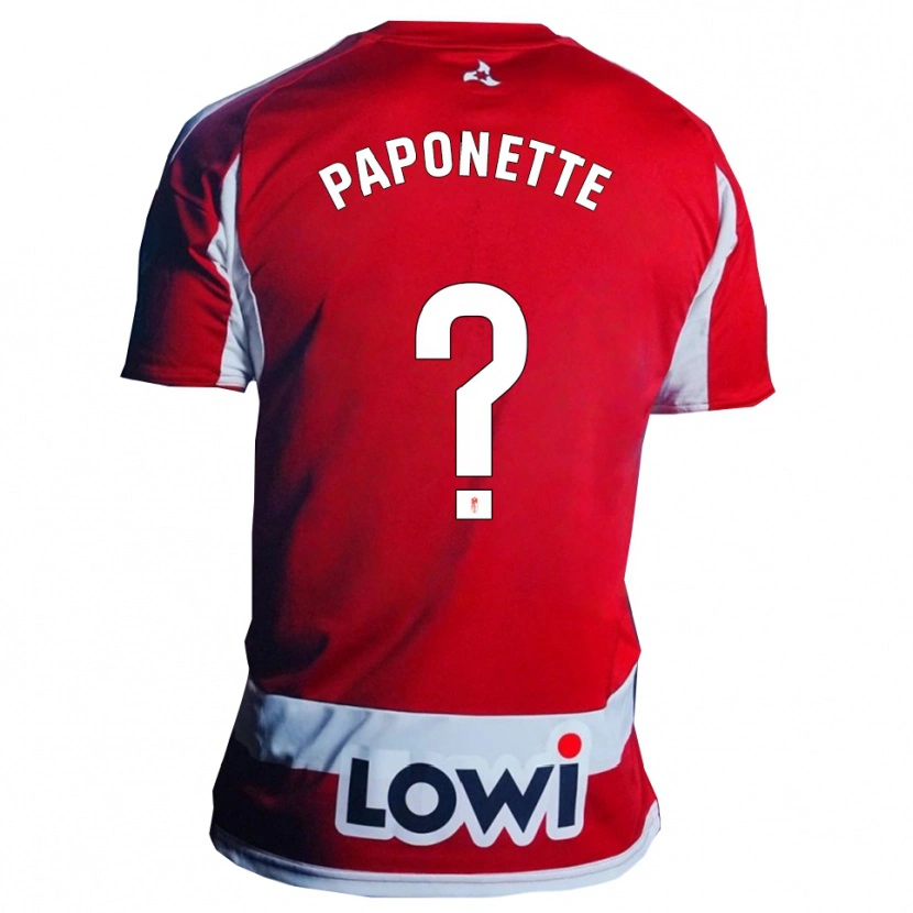 Danxen Homme Maillot Addae Paponette #0 Rouge Blanc Tenues Domicile 2025/26 T-Shirt