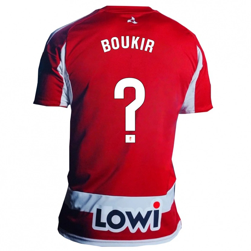 Danxen Homme Maillot Oussama Boukir #0 Rouge Blanc Tenues Domicile 2025/26 T-Shirt