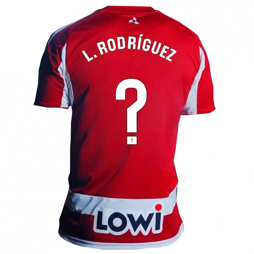 Danxen Homme Maillot Iker López Rodríguez #0 Rouge Blanc Tenues Domicile 2025/26 T-Shirt