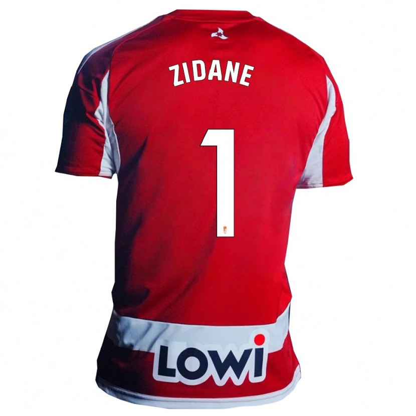 Danxen Homme Maillot Luca Zidane #1 Rouge Blanc Tenues Domicile 2025/26 T-Shirt