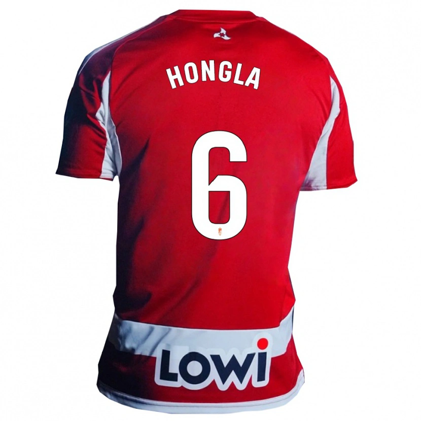 Danxen Homme Maillot Martin Hongla #6 Rouge Blanc Tenues Domicile 2025/26 T-Shirt