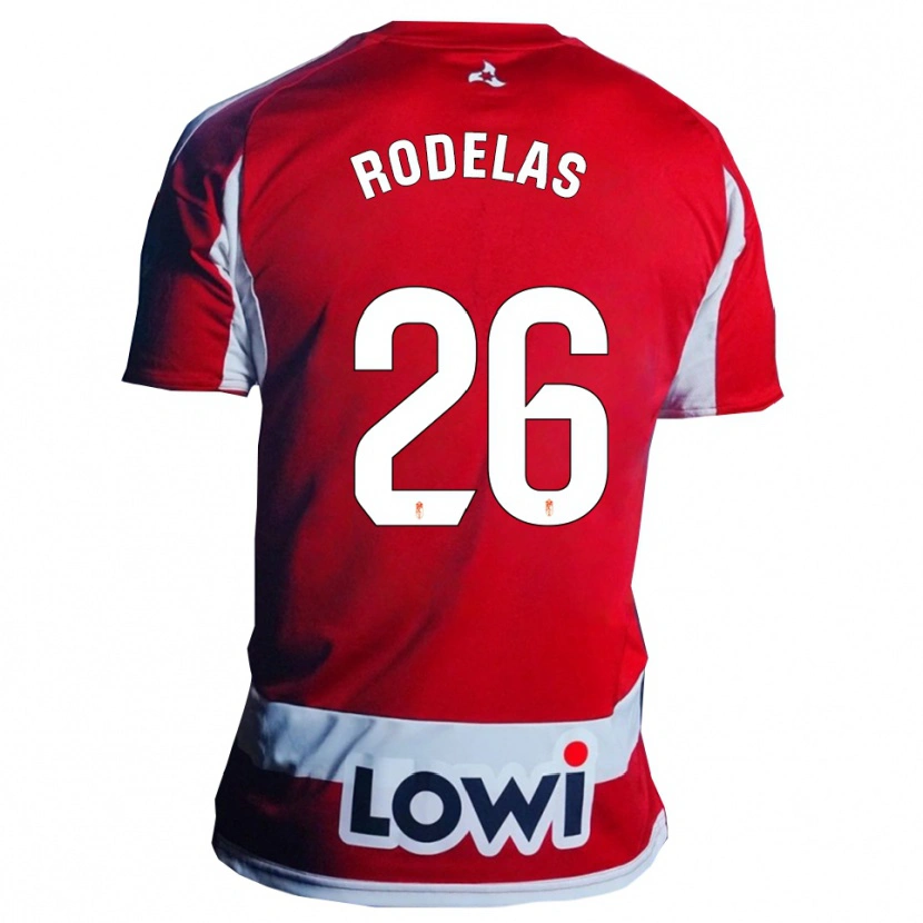 Danxen Homme Maillot Sergio Rodelas #26 Rouge Blanc Tenues Domicile 2025/26 T-Shirt