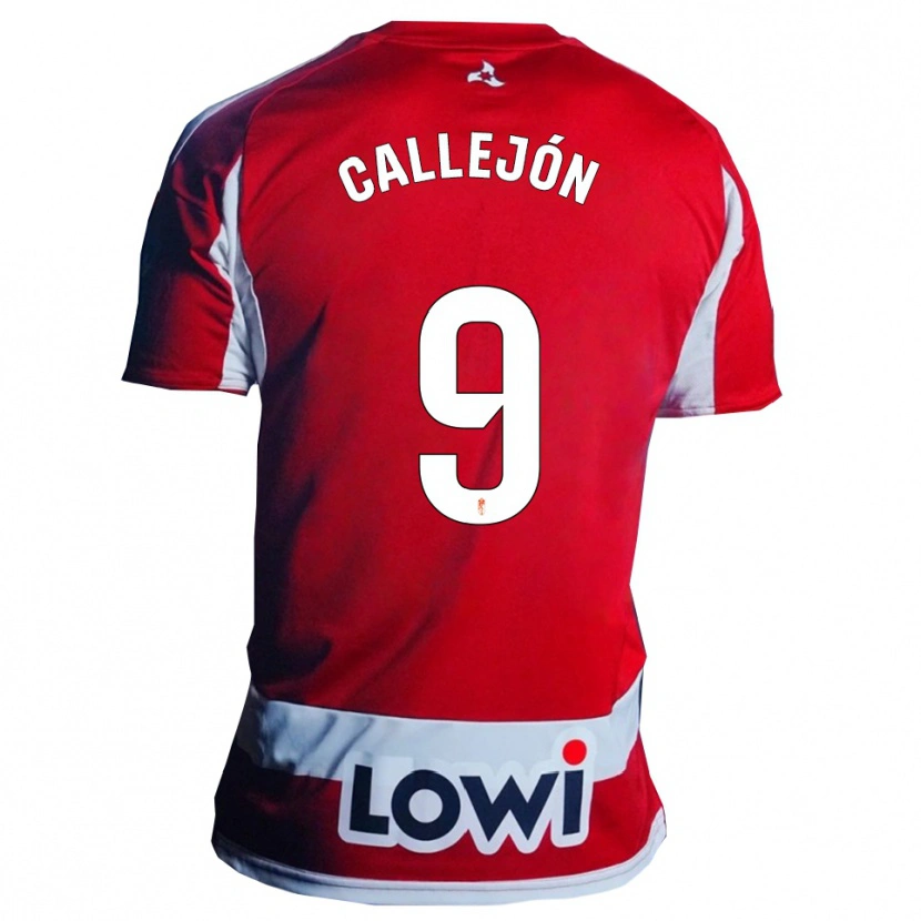 Danxen Homme Maillot Jose Callejon #9 Rouge Blanc Tenues Domicile 2025/26 T-Shirt