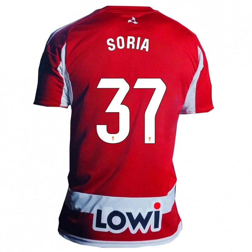 Danxen Homme Maillot Carlos Soria #37 Rouge Blanc Tenues Domicile 2025/26 T-Shirt