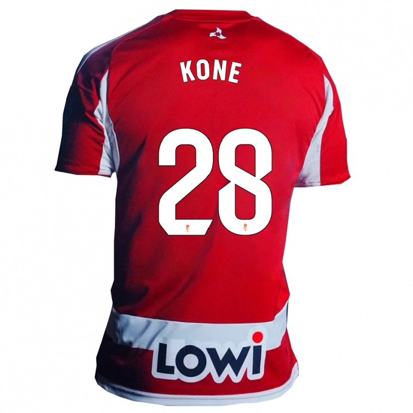 Danxen Homme Maillot Abdoulaye Kone #28 Rouge Blanc Tenues Domicile 2025/26 T-Shirt
