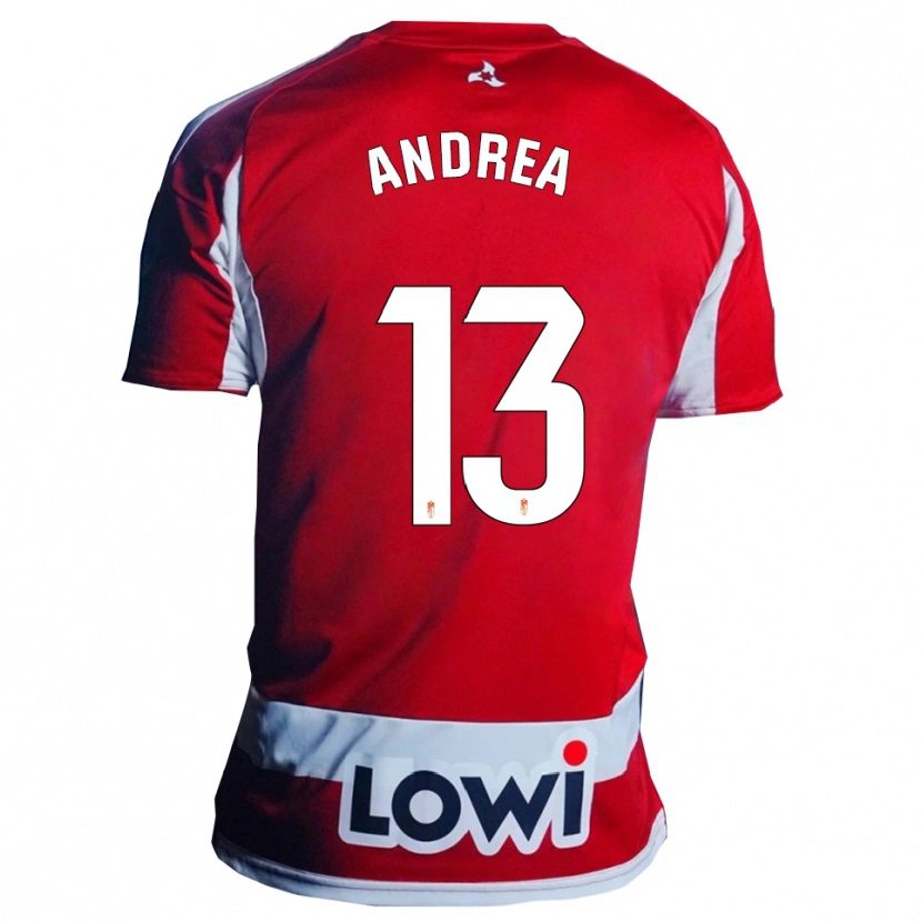 Danxen Homme Maillot Andrea Romero Burgos #13 Rouge Blanc Tenues Domicile 2025/26 T-Shirt