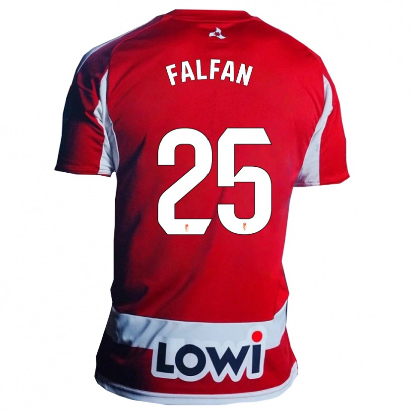 Danxen Homme Maillot Daiana Falfán #25 Rouge Blanc Tenues Domicile 2025/26 T-Shirt