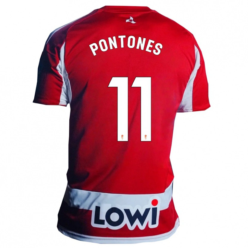 Danxen Homme Maillot Juan Carlos Pontones #11 Rouge Blanc Tenues Domicile 2025/26 T-Shirt