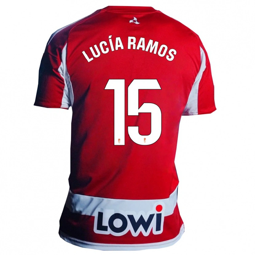 Danxen Homme Maillot Lucía Ramos Narvaez #15 Rouge Blanc Tenues Domicile 2025/26 T-Shirt