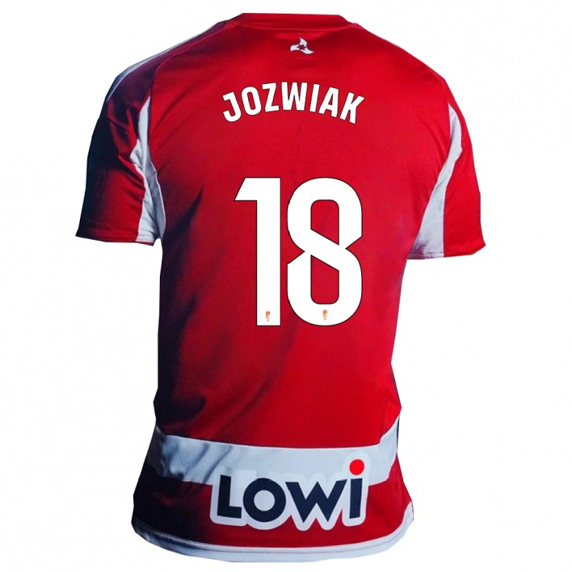 Danxen Homme Maillot Kamil Józwiak #18 Rouge Blanc Tenues Domicile 2025/26 T-Shirt