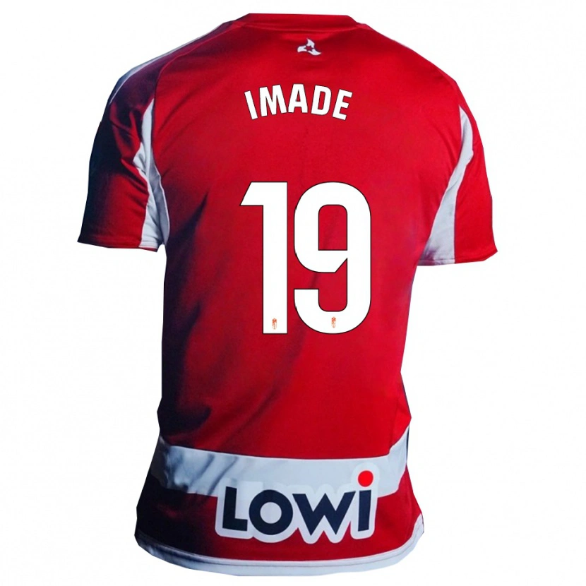 Danxen Homme Maillot Edna Imade #19 Rouge Blanc Tenues Domicile 2025/26 T-Shirt
