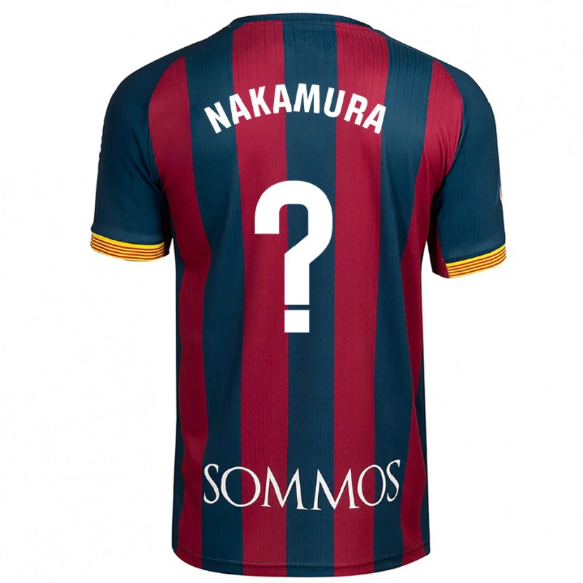 Danxen Homme Maillot Togo Nakamura #0 Marine Bleu Rouge Tenues Domicile 2025/26 T-Shirt