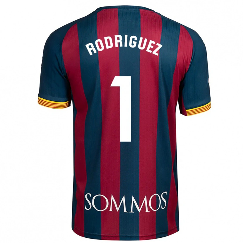 Danxen Homme Maillot Nuria Rodríguez #1 Marine Bleu Rouge Tenues Domicile 2025/26 T-Shirt