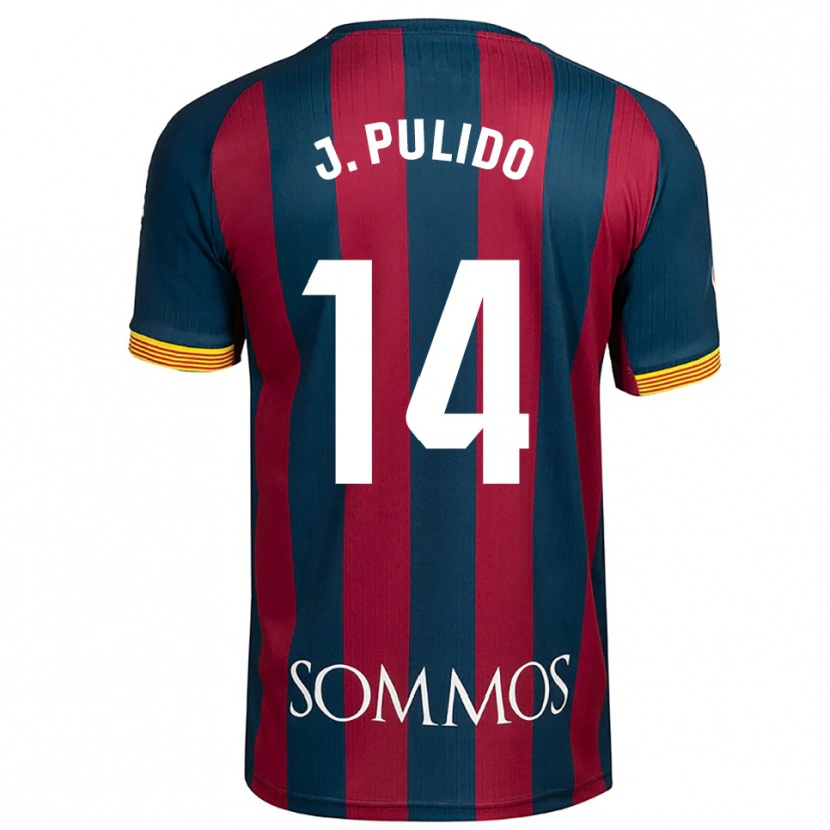 Danxen Homme Maillot Jorge Pulido #14 Marine Bleu Rouge Tenues Domicile 2025/26 T-Shirt
