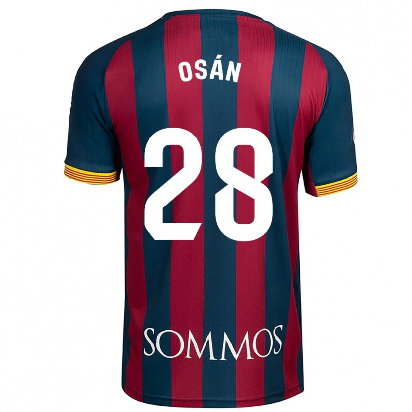 Danxen Homme Maillot Pablo Osán #28 Marine Bleu Rouge Tenues Domicile 2025/26 T-Shirt