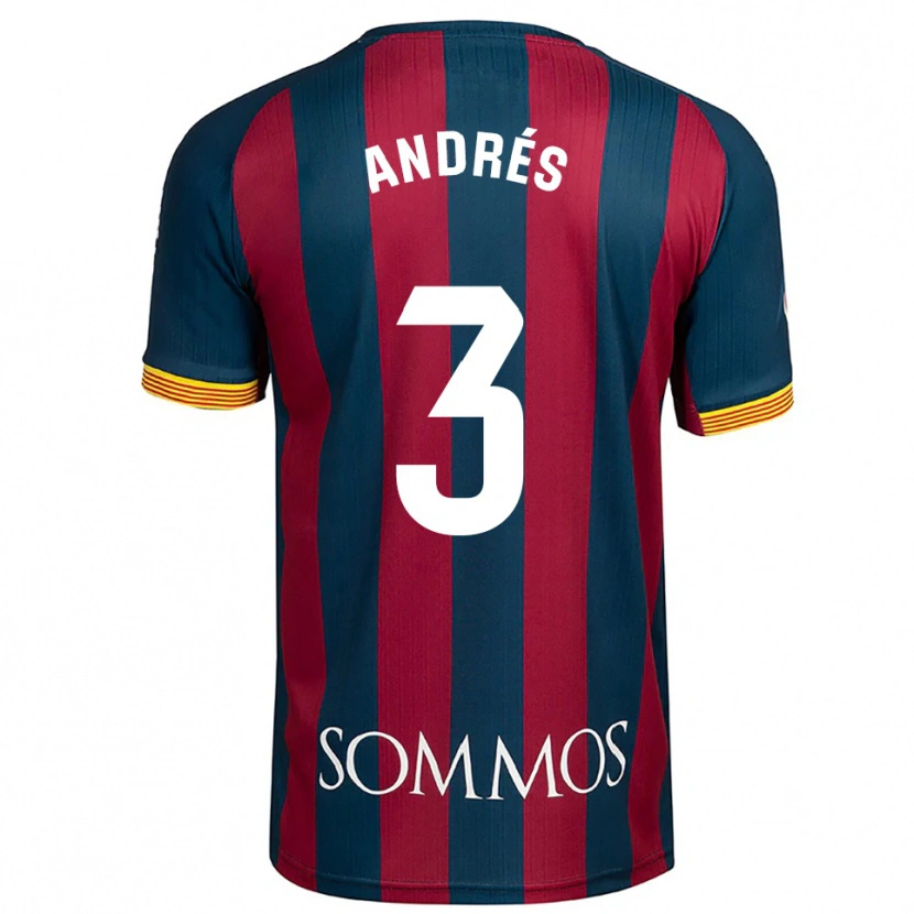 Danxen Homme Maillot Joel Andrés #3 Marine Bleu Rouge Tenues Domicile 2025/26 T-Shirt