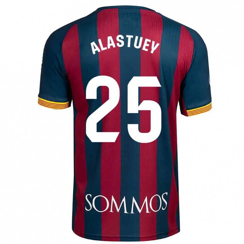Danxen Homme Maillot Martina Alastuey #25 Marine Bleu Rouge Tenues Domicile 2025/26 T-Shirt