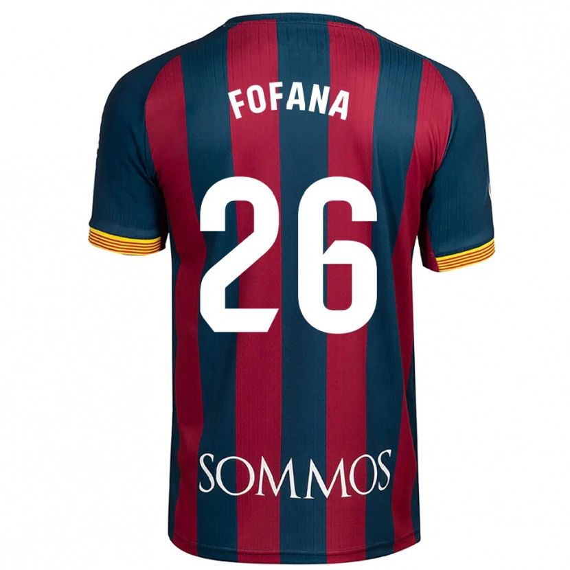 Danxen Homme Maillot Tumani Fofana #26 Marine Bleu Rouge Tenues Domicile 2025/26 T-Shirt