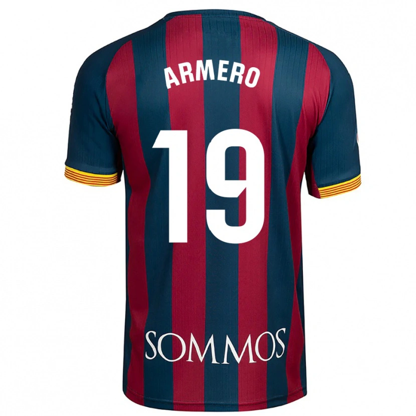 Danxen Homme Maillot Sergi Armero #19 Marine Bleu Rouge Tenues Domicile 2025/26 T-Shirt