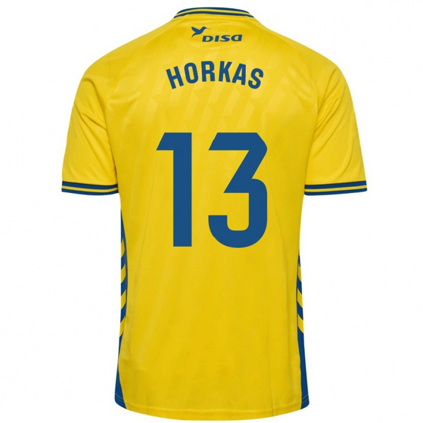 Danxen Homme Maillot Dinko Horkas #13 Jaune Bleu Tenues Domicile 2025/26 T-Shirt