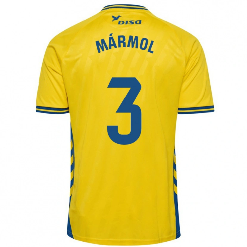 Danxen Homme Maillot Mika Mármol #3 Jaune Bleu Tenues Domicile 2025/26 T-Shirt