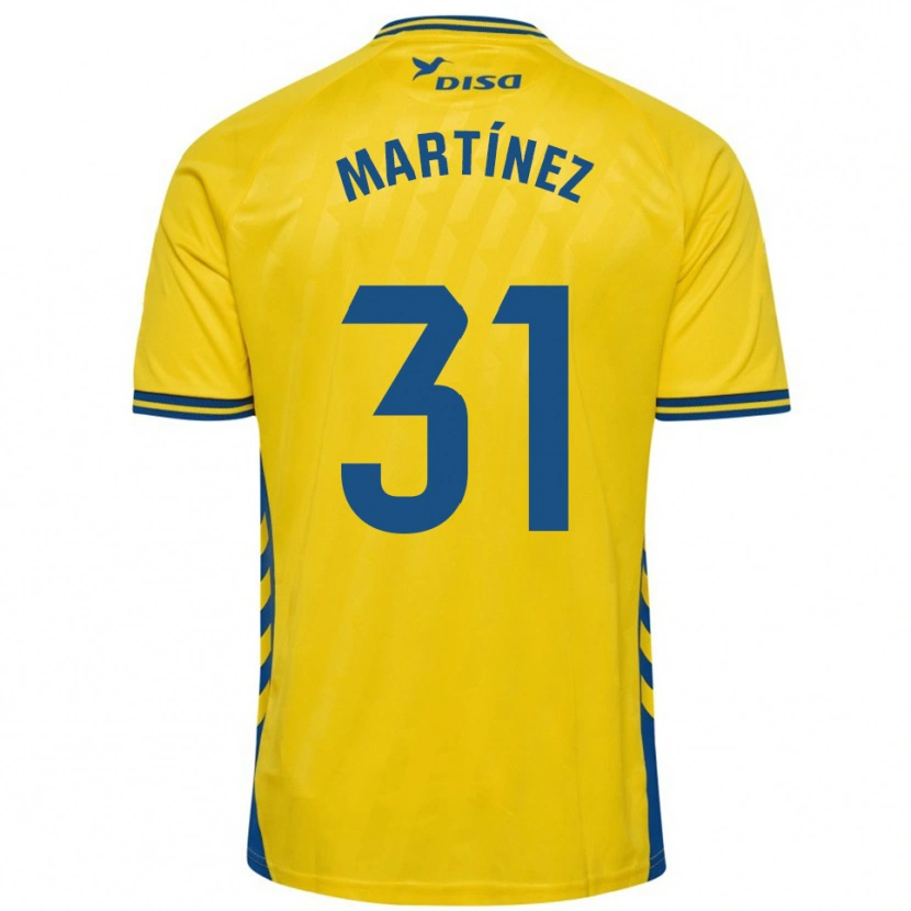 Danxen Homme Maillot Ian Martínez #31 Jaune Bleu Tenues Domicile 2025/26 T-Shirt