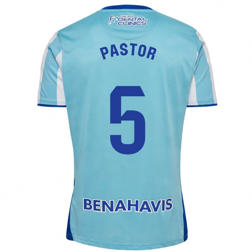 Danxen Homme Maillot Álex Pastor #5 Bleu Ciel Blanc Tenues Domicile 2025/26 T-Shirt