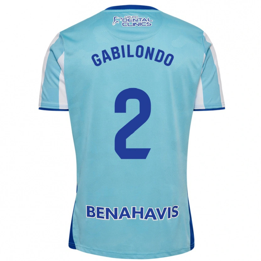 Danxen Homme Maillot Jokin Gabilondo #2 Bleu Ciel Blanc Tenues Domicile 2025/26 T-Shirt