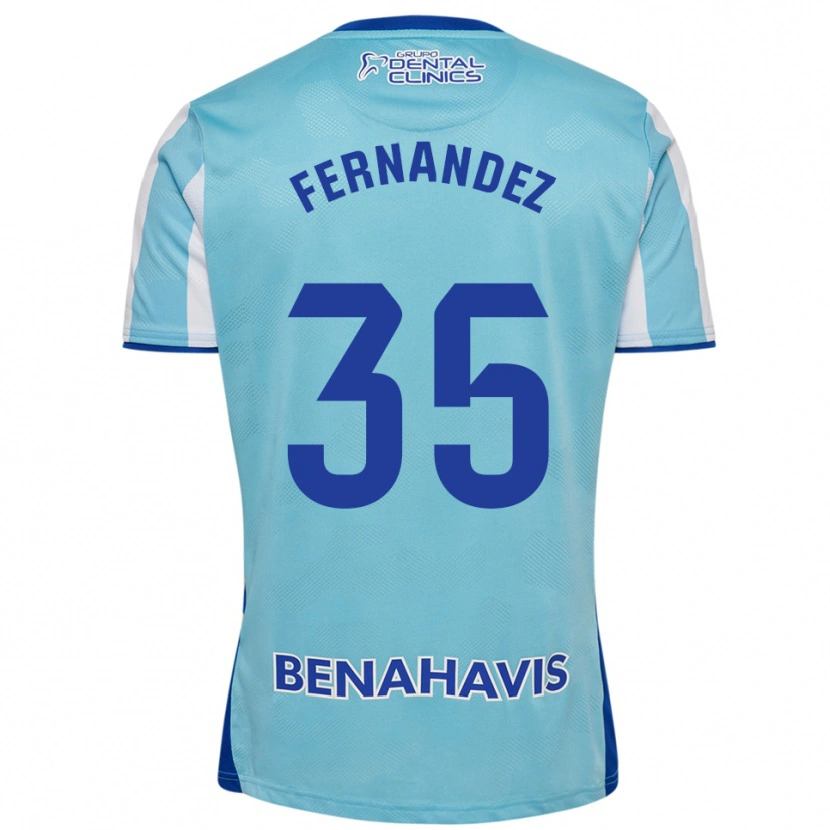 Danxen Homme Maillot Inés Fernández #35 Bleu Ciel Blanc Tenues Domicile 2025/26 T-Shirt