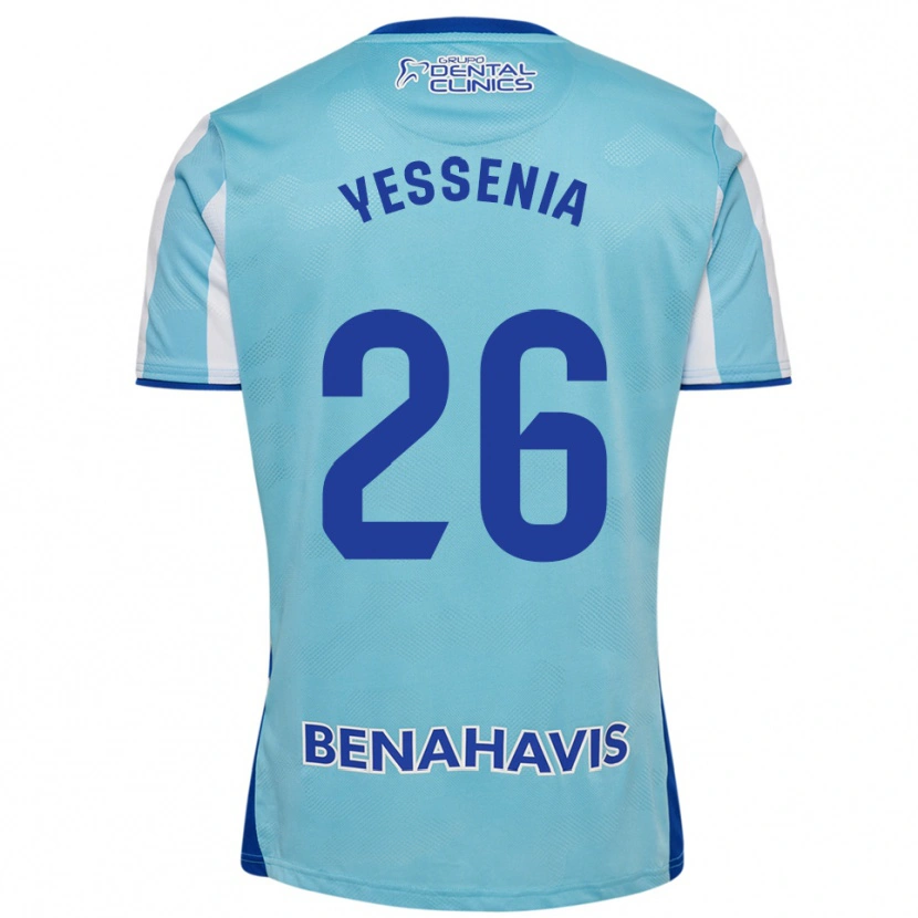 Danxen Homme Maillot Yessenia Alcaide Martin #26 Bleu Ciel Blanc Tenues Domicile 2025/26 T-Shirt