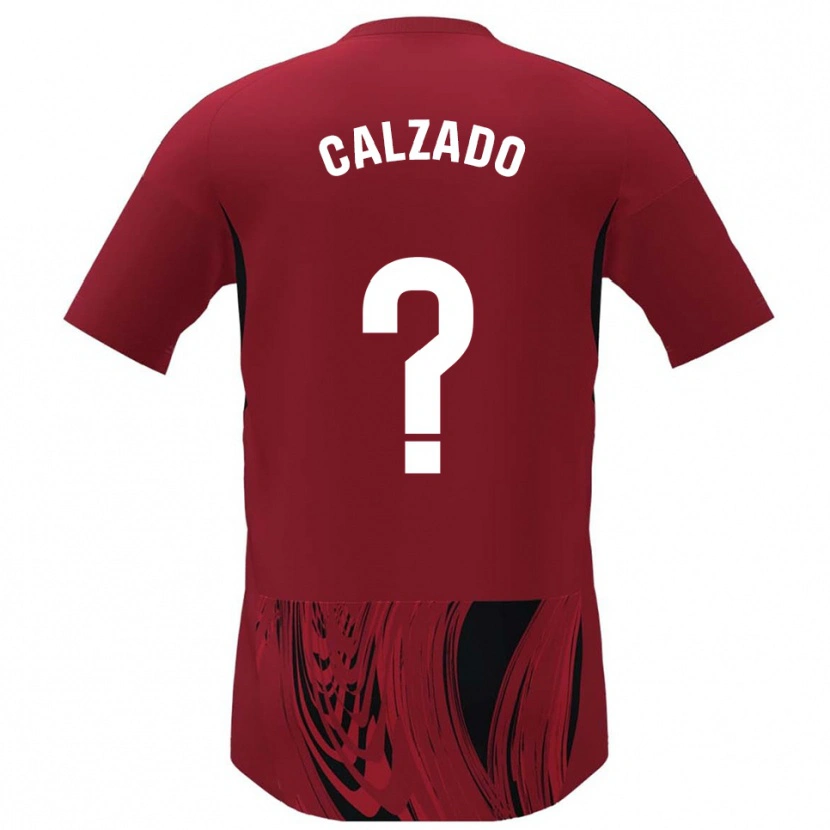 Danxen Homme Maillot Joaquín Calzado #0 Rouge Noir Tenues Domicile 2025/26 T-Shirt