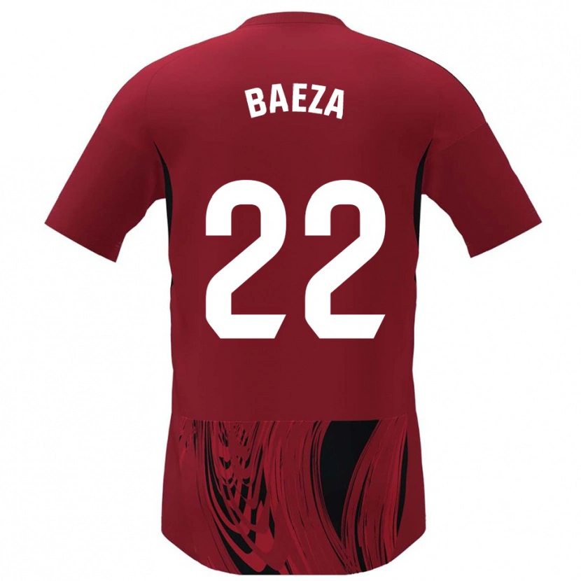 Danxen Homme Maillot Miguel Baeza #22 Rouge Noir Tenues Domicile 2025/26 T-Shirt