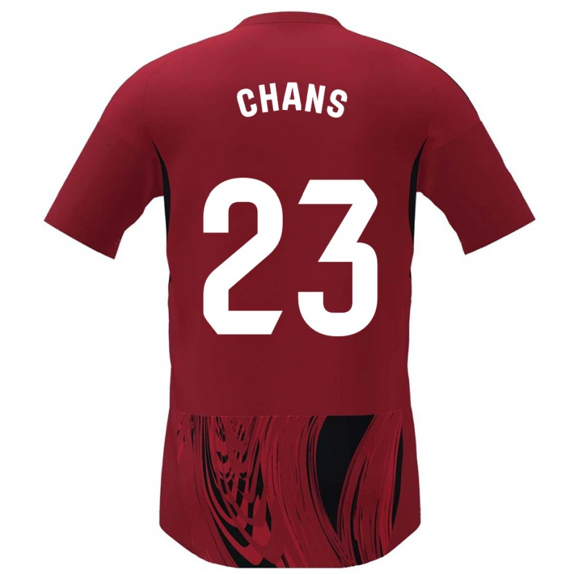 Danxen Homme Maillot Ángel Chans #23 Rouge Noir Tenues Domicile 2025/26 T-Shirt