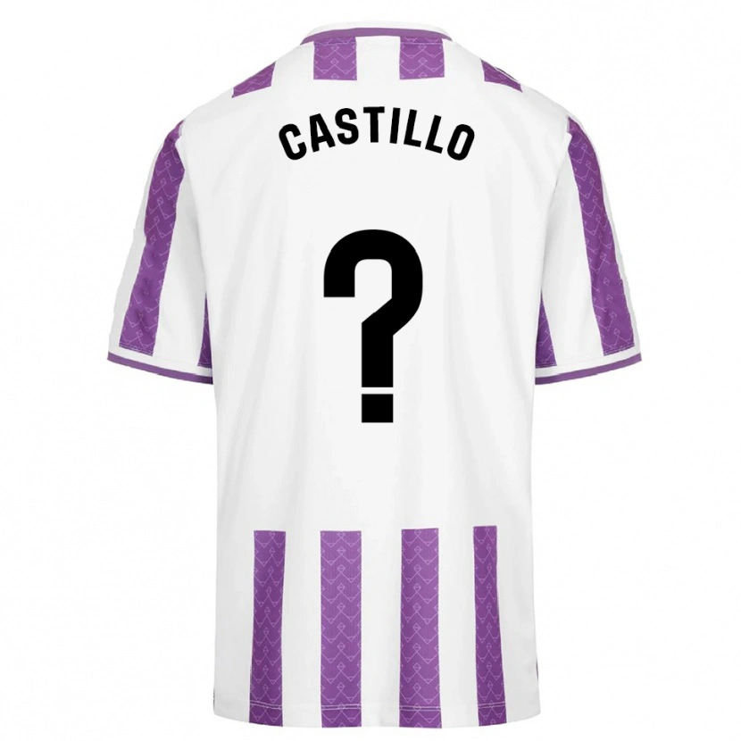 Danxen Homme Maillot Gonzalo Castillo #0 Violet Blanc Tenues Domicile 2025/26 T-Shirt