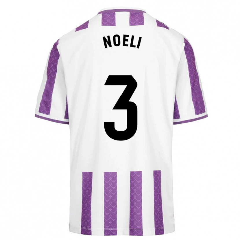 Danxen Homme Maillot Noelia Díez González #3 Violet Blanc Tenues Domicile 2025/26 T-Shirt